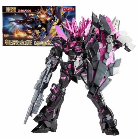 Mô hình lắp ráp HG 1/144 Banshee NORN Pink Psycho Frame Black Purple - Xingdong model