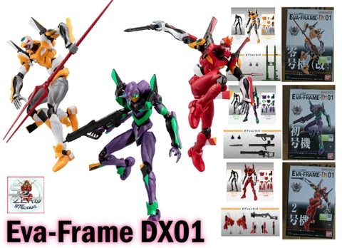 Mô hình lắp ráp Eva Frame DX Rebuild of Evangelion (Set of 3) Shokugan Eva Unit 00 01 02 BANDAI