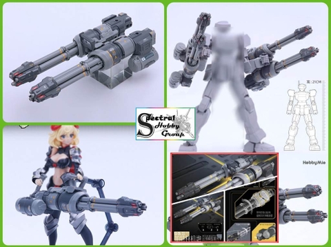 Phụ kiện Gatling gun weapon kit Figure MG HG WK01 (có động cơ) HOBBY MIO