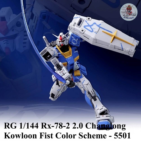 Mô hình lắp ráp RG 1/144 RX-78-2 2.0 RX78 Kowloon Fist Color Scheme White Base 5501