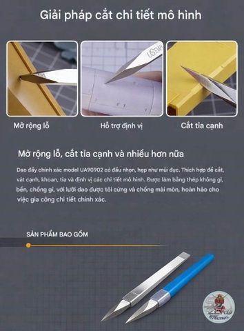 Dụng cụ Mài cạo dũa đục đa năng Precision Push Chisel Knife Hole Expansion/Nozzle Trimming Multipurpose UA90902