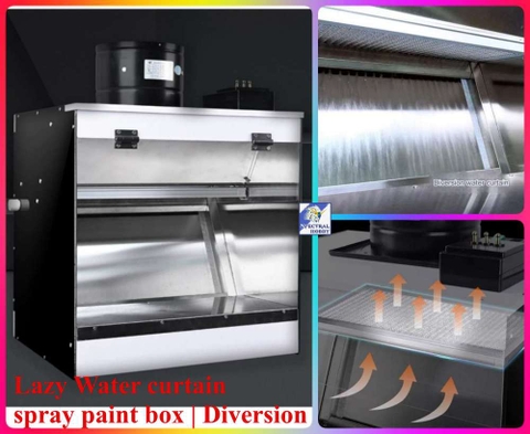 Hộp hút mùi sơn rèm nước Negative pressure Diversion SPRAY PAINT BOX LA23-D LAZY