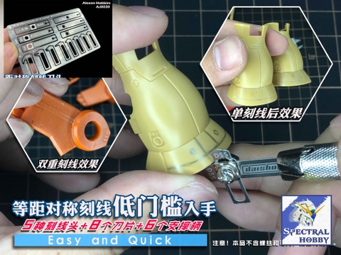 Dụng cụ kẻ line chisel song song AJ0030 Alexen balanced symmetrical engraved line engraved knife Cutter