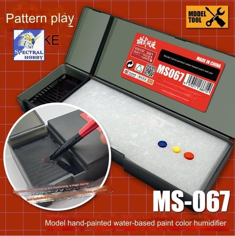 Dụng cụ sơn dưỡng ẩm vẽ cọ MS067 Water-based Paint Wet Plate Coloring Toning Moisturizing Box