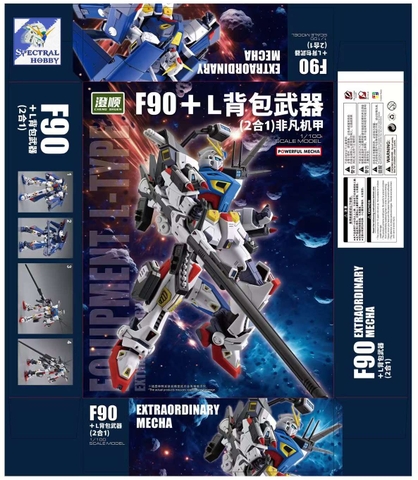 Mô hình lắp ráp MG 1/100 Gundam F90 F90L (2in1 pack A+L)  - Powerful mecha model