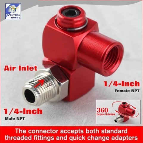 Đầu nối máy nén khí máy sơn G1/4 pneumatic rotary joint 360 universal joint quick compressor