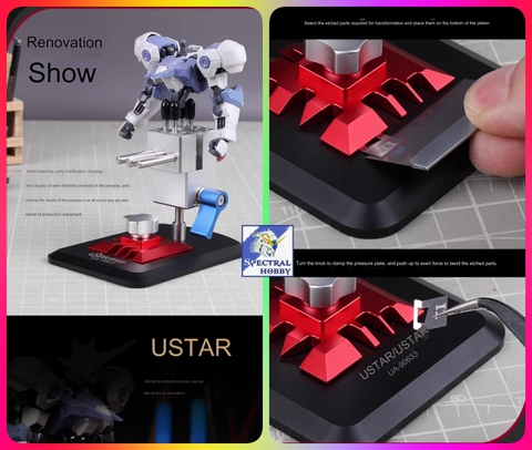 Dụng cụ Eto để bàn kẹp part / bẻ góc mô hình Ustar 2in1 UA90633 Directional Table BENCH VISE 360° tool