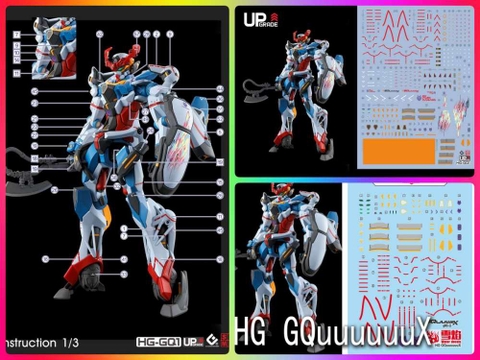 Decal nước dán mô hình Gundam GQuuuuuuX water sticker các loại