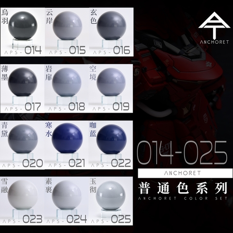 Sơn mô hình Anchoret 014 - 022 lacquer paint color Blue - Gray series