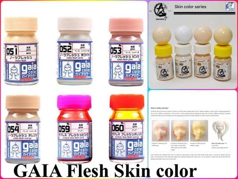 Sơn mô hình Gaia Sunin màu da skin color 051-060 skintones lacquer paint
