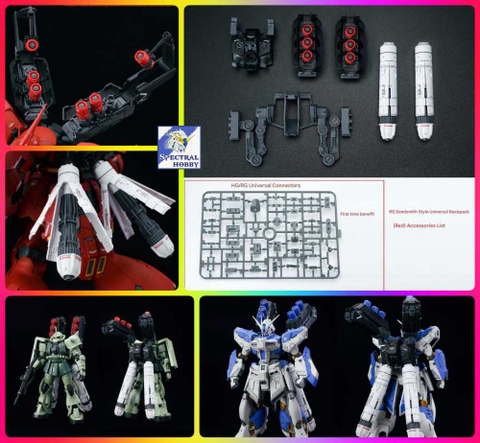Phụ kiện mô hình EW RG HG 1/144 Backpack funnel thruster ống xả nhiên liệu Sazabi và các loại gundam