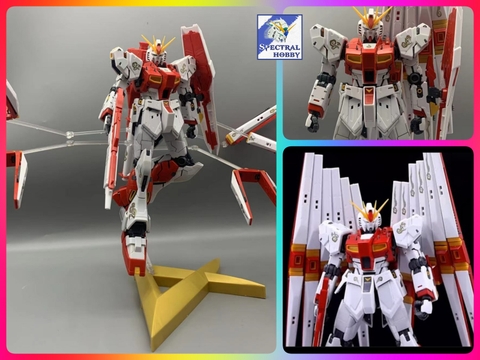 Mô hình lắp ráp MG 1/100 Nu ver.KA RX93 red double fin funnel kèm Base + Decal 6619 Daban