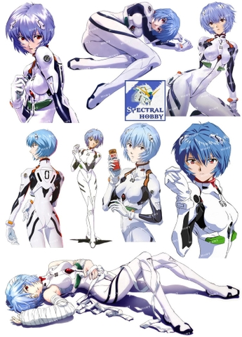 Decal lụa silk sticker F0362-21 Neon Genesis Evangelion eva anime computer guitar mobile phone travel trolley case