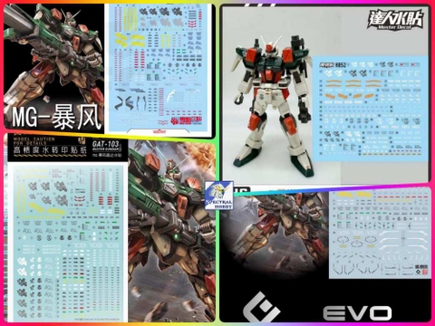 Decal nước dán mô hình Buster gundam MG HG các loại water sticker