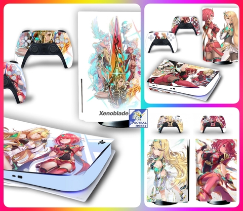 Decal lụa Protective skin sticker cho PS5 Xenoblade Chronicles Game Pyra Homura Mythra Hikari
