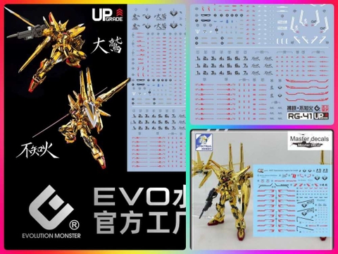 Decal nước dán mô hình AKATSUKI gundam MG RG HG các loại water sticker