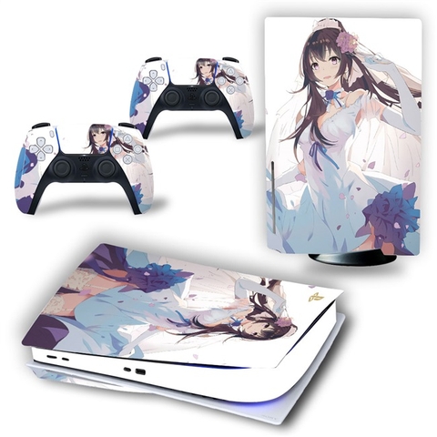 Decal lụa Protective skin sticker cho PS5 Sakura Hitomi Genshin Impact
