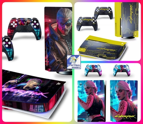 Decal lụa Protective skin sticker cho PS5 Cyberpunk 2077 Game