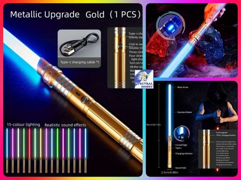 Kiếm ánh sáng Light Saber RGB 15-color Metal Sword Sound Effect Upgraded version Gravity Sensing