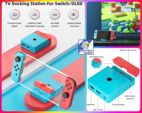 Đế sạc AOLION Fast Charger video converter cho NS Switch Samsung huawei LG xiaomi apple Mini Portable TV Dock Magnetic DN601