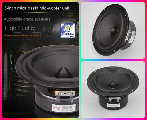 Loa trầm HIFI DIY 5 inch basin woofer mid-bass speaker Anti Magnetic 35W-70W S5-147 subwoofer