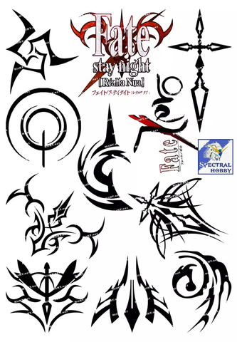 Decal lụa silk sticker F0152-14 Fate Zero stay night Cartoon Anime cho Laptop Mobile Phone vật dụng