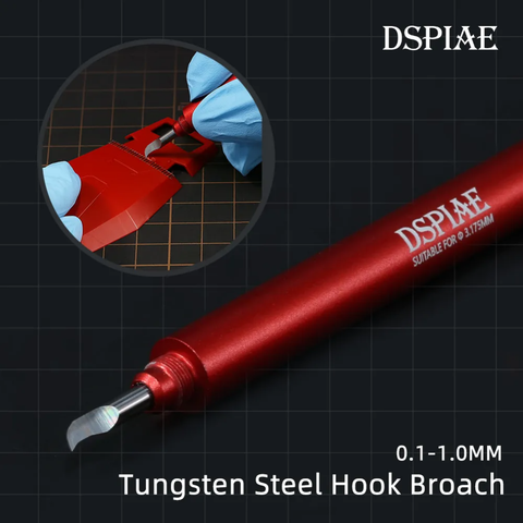 DSPIAE Chisel móc câu kẻ tạo line Tungsten Carbide Engraving Tip 0.1-1mm