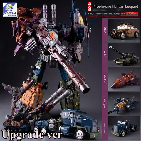 Mô hình Transformer Beast King DF02 Deformation Huntian Leopard Fusion 50cm 5in1 MMC Jinbao