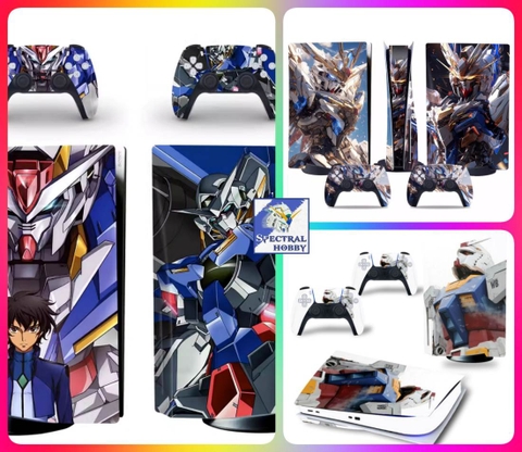 Decal lụa Protective skin sticker cho PS5 Gundam anime rx78 aerial exia ...