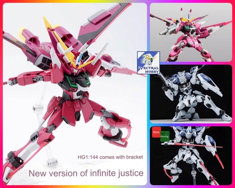 Mô hình lắp ráp HG 1/144 New Infinite Justice - Unactivated Color gundam Star Motion (Base+decal)