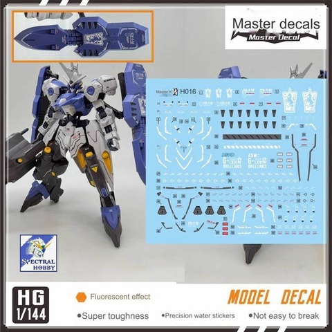 Decal nước dán mô hình Kimaris Trooper / Vidar gundam MG HG các loại water sticker