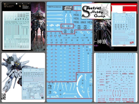 Decal nước dán mô hình MG HG Providence các loại - Water sticker tool hobby