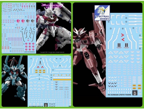 Decal nước dán mô hình LFRITH | UR | THORN JIU Gundam WITCH MERCURY water sticker