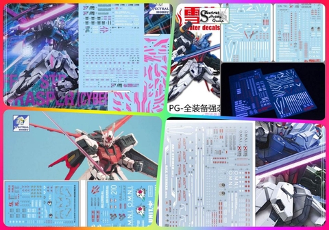 Decal nước dán mô hình PG PERFECT - STRIKE Rouge Cyberise các loại Water sticker