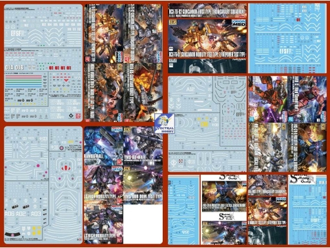 Decal nước dán mô hình HG GTO Guncannon Gouf Dom Guntank Zaku Black Char Origin các loại Water sticker