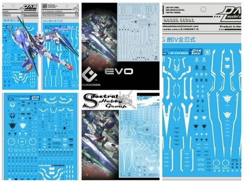 Decal dán mô hình Gundam 00Q Qan T QanT 00Q 8822 MG HG RG các loại Water sticker