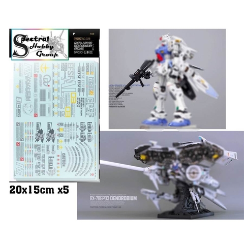 Decal nước dán mô hình HG GP03D Dendrobium RX-78 zeta ez8 UC EFSF Series Water sticker