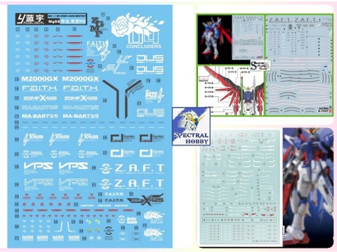 Decal nước dán mô hình Destiny gundam Seed MG MB RG các loại Water sticker