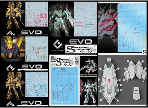 Decal nước dán mô hình RG HG UNICORN BANSHEE Full Armor FA Perfectibility Water sticker
