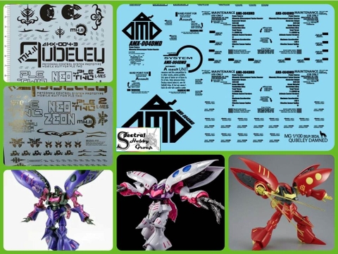 Decal nước dán mô hình gundam MG HG Qubeley Haman Karn Water sticker các loại