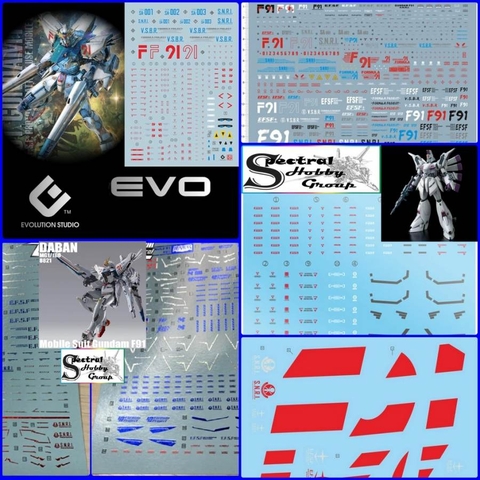 Decal nước dán mô hình F91 8821 Vigna ghina MG HG các loại water sticker