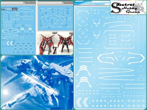 Decal nước dán mô hình Exia Amazing Dark Master MG HG Water sticker