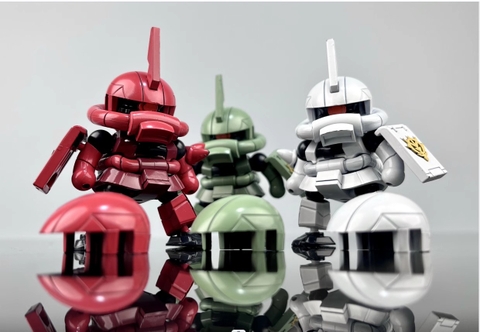 Mô hình lắp ráp Chibi Zaku Warrior Light Q version (set of 3) Super Star