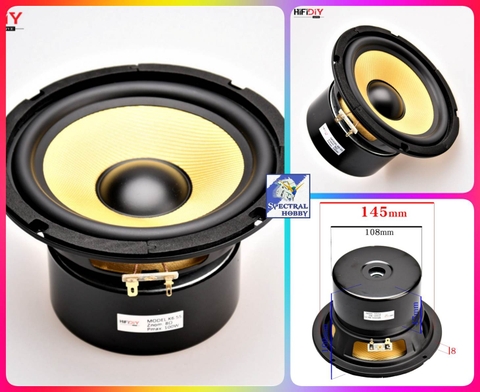 Loa trầm HIFI DIY 6.5 7 inch mica woofer mid-bass speaker Double Magnetic K6.5S subwoofer