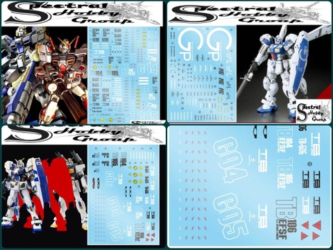 Decal nước dán mô hình MG HG gundam RX78 4 5 6 GP04 05 06 Gerbera Water sticker