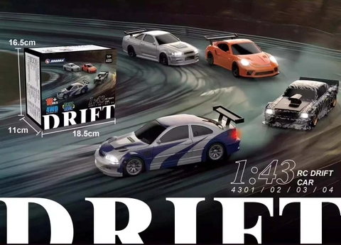 Ô tô điều khiển RC Car Drift 1/43 Chassis model mini racing 2.4G 4WD remote controld JIABAILE