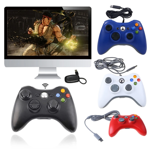 Tay cầm chơi game có dây / wireless không dây MICROSOFT XBOX 360 cho PC PS3 Xbox 360 OEM