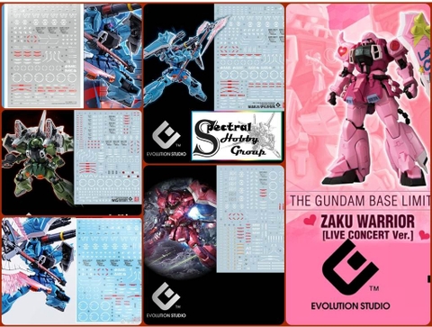 Decal nước dán mô hình Ginn Zaku Seed Destiny Lunamaria Phantom Blaze Slash Water sticker