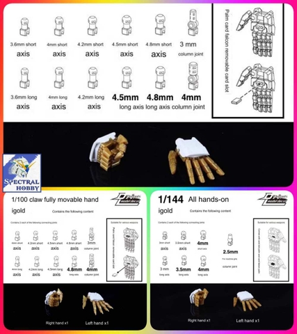 Bộ bàn tay động Hand | Claw hand cho MGEX MG HG RG STRIKE FREEDOM