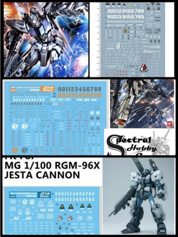 Decal nước dán mô hình MG HG DELTA II Plus | Rezel type C | Jesta cannon Water sticker